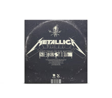 Load image into Gallery viewer, Vinyl record cover with Metallica logo and text on a black background