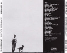 Cargar imagen en el visor de la galería, Minor Threat - Complete Discography back compact disc cover artwork.