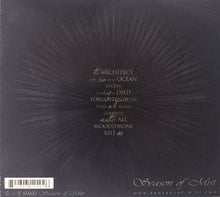 Load image into Gallery viewer, Back cover of a music album with text and a sunburst design on a dark background