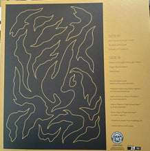 Cargar imagen en el visor de la galería, Vinyl record cover with abstract design and text on a gold background