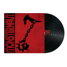 Cargar imagen en el visor de la galería, Vinyl record with a red cover featuring a black silhouette and the word 'MONSTERNAUT'.