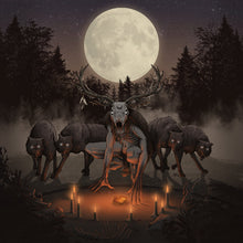 Charger l'image dans la galerie, CD cover art featuring a stylized illustration of a creature with antlers standing over a pit with candles and a full moon in the background, set against a forest and nighttime backdrop.