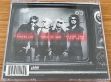 Cargar imagen en el visor de la galería, CD cover with a band photo and tracklist on a television screen design