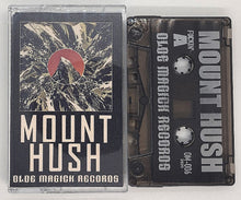 Load image into Gallery viewer, Cassette tape with &#39;Mount Hush&#39; design on a clear background