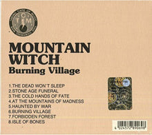 Charger l'image dans la galerie, Album cover for 'Burning Village' by Mountain Witch with tracklist and logo on brown background