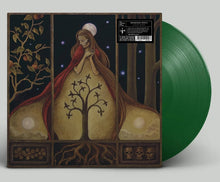 Load image into Gallery viewer, Vinyl record with a stylized cover featuring a person in a red cloak and tree design, on a white background.
