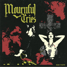 Cargar imagen en el visor de la galería, Album cover for 'Mournful Cries' by Bad Taste with stylized illustrations and text.