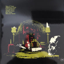 Cargar imagen en el visor de la galería, Album cover with a dark, gothic design featuring candles, skulls, and text on a black background.