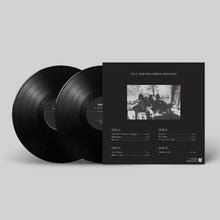 Cargar imagen en el visor de la galería, Black vinyl records with a cover displaying track listings on a gray background
