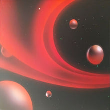 Cargar imagen en el visor de la galería, Artistic depiction of a planet with rings and moons in space