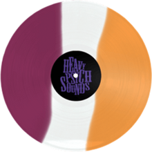 Load image into Gallery viewer, Vinyl record with a purple, white, and orange color scheme and a label in the center.