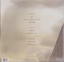 Load image into Gallery viewer, Vinyl record sleeve with track listing on a beige background