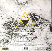 Cargar imagen en el visor de la galería, Album cover with a yellow triangle and trident symbol on a textured background