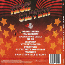 Cargar imagen en el visor de la galería, Album cover with 'Nick Oliveri' and tracklist on a red and orange background with stars.