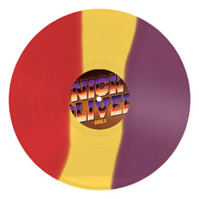 Load image into Gallery viewer, Colorful vinyl record with a label in the center on a white background