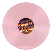 Load image into Gallery viewer, Pink vinyl record with a label on a white background
