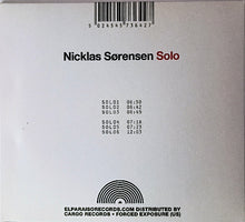 Load image into Gallery viewer, Nicklas Sorensen - Solo back compact disc cover artwork.