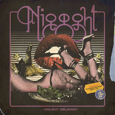 Album cover with artistic design, text, and a person's legs.