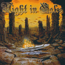 Charger l&#39;image dans la galerie, Album cover for Night in Gales with a fantasy landscape and a fiery central element.