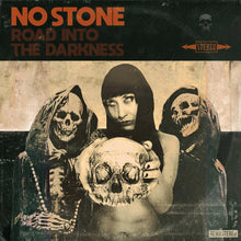 Load image into Gallery viewer, Album cover with a person holding a skull and skeletons, featuring 'No Stone' and 'Road Into The Darkness'.