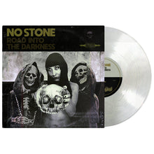Load image into Gallery viewer, Vinyl record with 'No Stone' album cover featuring a person and skeletons.