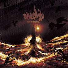 Load image into Gallery viewer, Album cover with a dark theme featuring a silhouette of a person, glowing text, and birds.