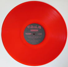 Charger l'image dans la galerie, Red vinyl record with a label on a white background