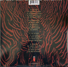 Cargar imagen en el visor de la galería, Vinyl record sleeve with red and black abstract design and tracklist.