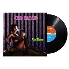 Cargar imagen en el visor de la galería, Vinyl record with a stylized album cover featuring a person in a skeleton costume against a striped background.