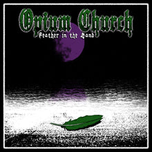 Cargar imagen en el visor de la galería, Album cover for 'Feather in the Sand' by Oniric Church with a purple moon and green feather.