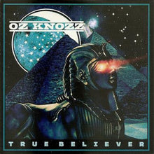 Cargar imagen en el visor de la galería, CD cover art for Oz Knozz featuring a digital illustration of a character with a futuristic helmet and goggles against a cosmic background with stars and a pyramid.