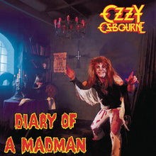 Charger l&#39;image dans la galerie, front album cover showing Ozzy Osbourne in a room with yellow and red wording &#39;Ozzy Osbourne - Diary Of A Madman&#39;