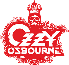 Charger l'image dans la galerie, Logo of Ozzy Osbourne with ornate design and red and white colors on a transparent background