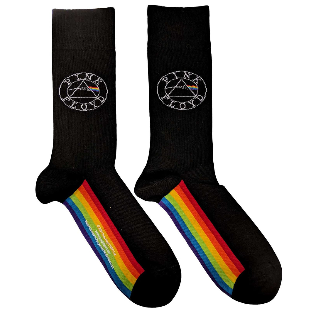 Pink Floyd Unisex Ankle Socks:  Spectrum Sole