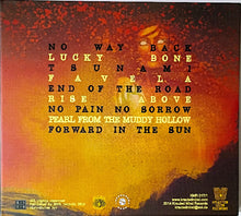 Load image into Gallery viewer, Album cover with text on a red and orange gradient background