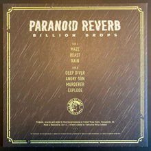 Charger l'image dans la galerie, Album cover for 'Paranoid Reverb' with tracklist on a brown background