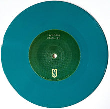 Load image into Gallery viewer, Teal vinyl record with 'I Am Mine' by Pearl Jam on a white background