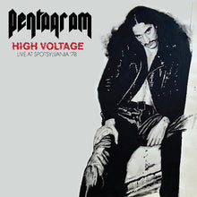 Cargar imagen en el visor de la galería, Album cover for 'High Voltage Live at Spotsylvania '78' by Pentagram with a person sitting on a couch.