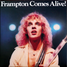 Cargar imagen en el visor de la galería, Album cover of &#39;Frampton Comes Alive!&#39; with a person holding a guitar.