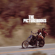 Charger l'image dans la galerie, Album cover with two people on a motorcycle and 'The Picturebooks' and 'Imaginary Horse' text.