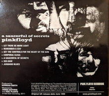 Charger l'image dans la galerie, Back cover of a Pink Floyd album with black and white images and tracklist.