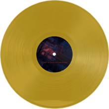 Cargar imagen en el visor de la galería, Gold vinyl record with a dark blue label featuring a white circle.
