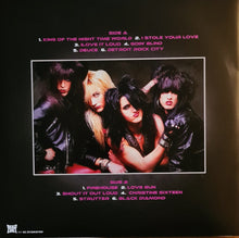 Load image into Gallery viewer, Pretty Boy Floyd - Kiss Of Death: A Tribute To KISS back vinyl record cover artwork.