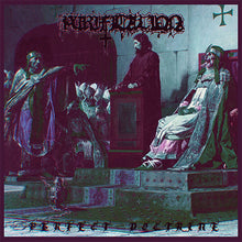 Load image into Gallery viewer, Album cover with gothic-style illustration of figures in a cathedral, featuring the band 'Mortification'.
