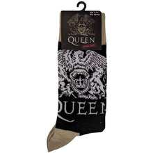 Load image into Gallery viewer, Queen - Unisex Ankle Socks:  Crest And Logo (Black)
