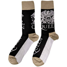 Load image into Gallery viewer, Queen - Unisex Ankle Socks:  Crest And Logo (Black)