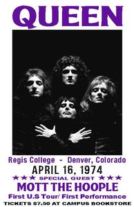 Queen - Denver 1974 (Poster)