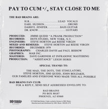 Load image into Gallery viewer, Bad Brains - Pay To Cum! (Vinyl/Record)
