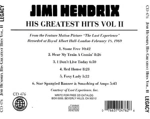 Jimi Hendrix - His Greatest Hits Vol II (CD)