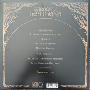 Heavy Temple - Garden Of Heathens back album cover.